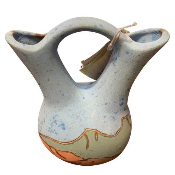 Rainbow Way Ltd. Handcrafted Painted Ceramic Southwest Wedding Vase - Picture 5 of 9